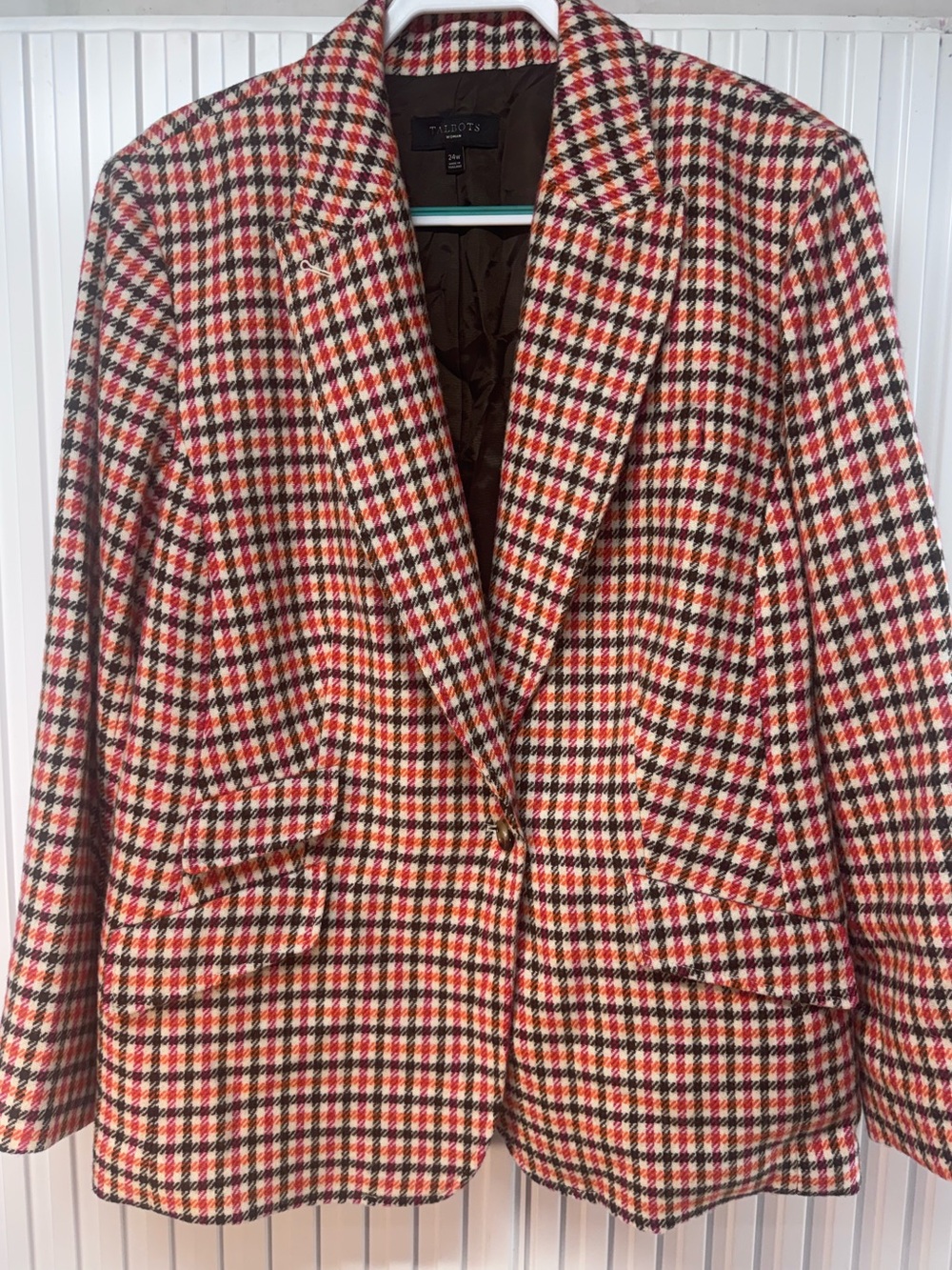 Talbots Women’s Size 24 Wool-Blend Blazer Fall workwear Elbow Patches